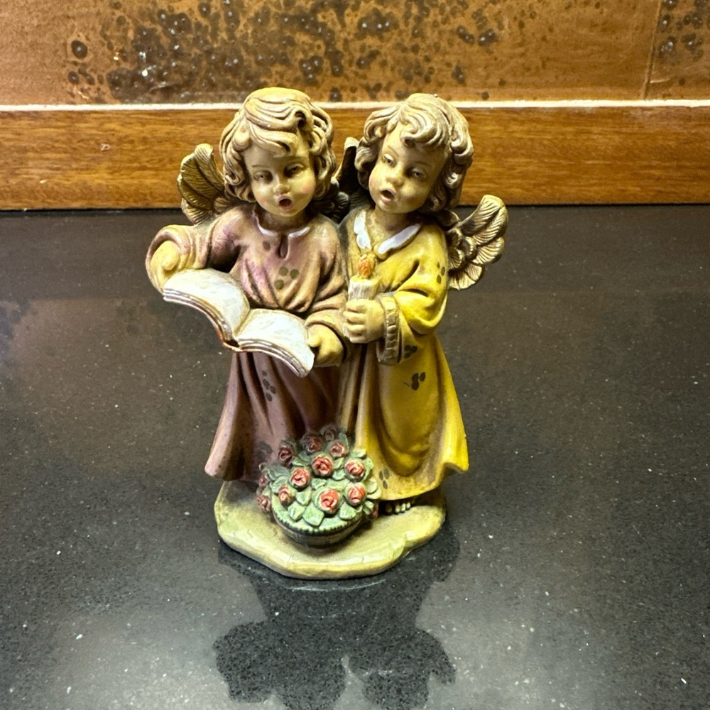 Italy Fontanini Singing Angles Vintage Figurine 4.5”